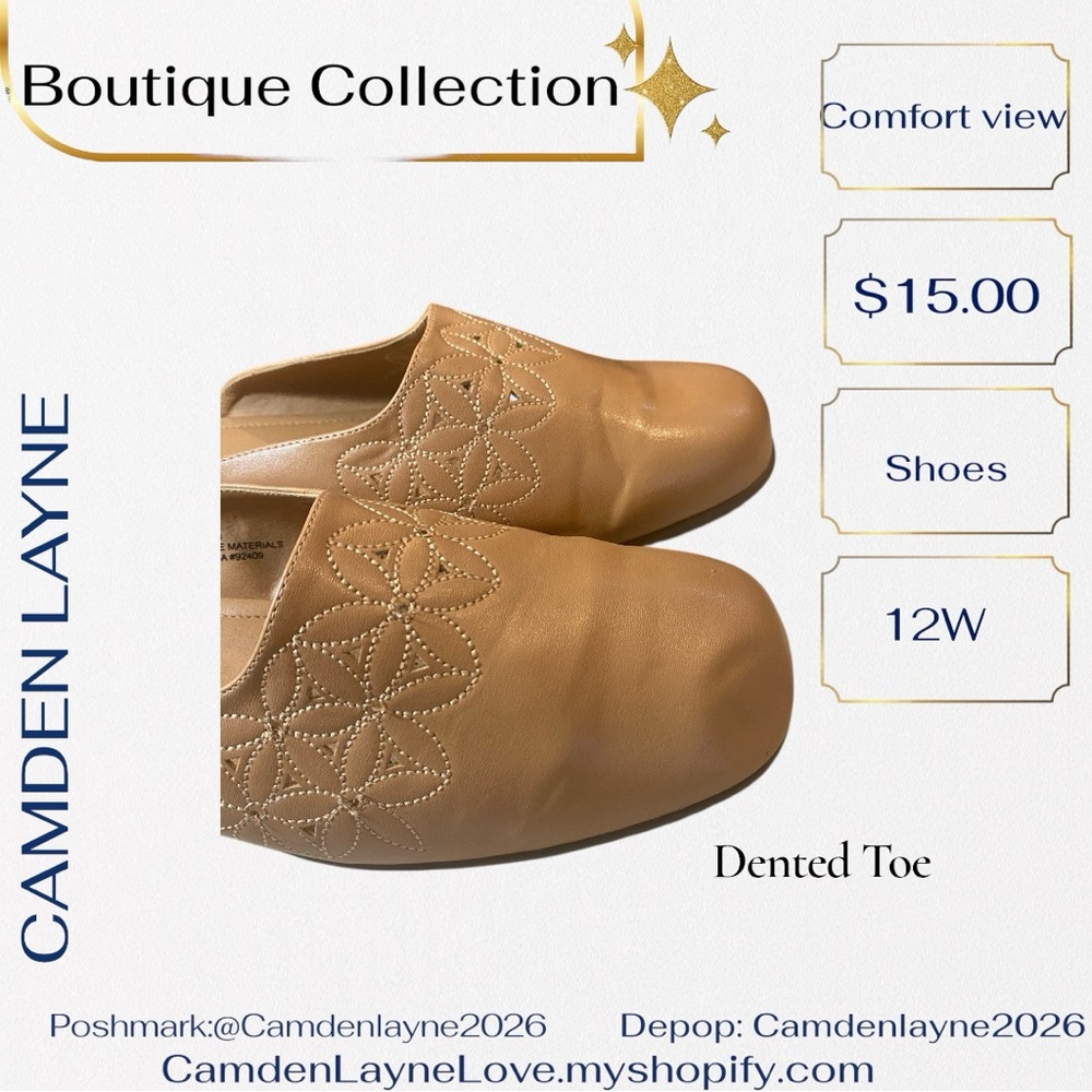Comfortview Tan Slip-On Mules - Picture 5 of 5